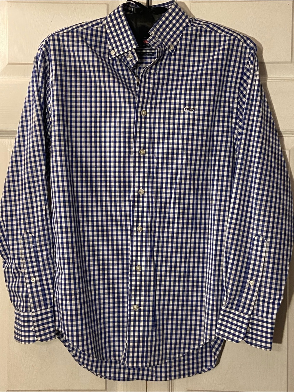 Vineyard Vines Blue & White Gingham Button-Down Shirt sz S